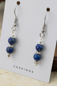 Lapis Lazuli "Yarnball" Gemstone Earrings