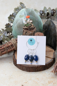 Lapis Lazuli Oval Gemstone Stitch Markers