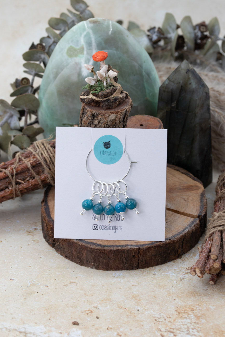 Apatite Gemstone Stitch Markers
