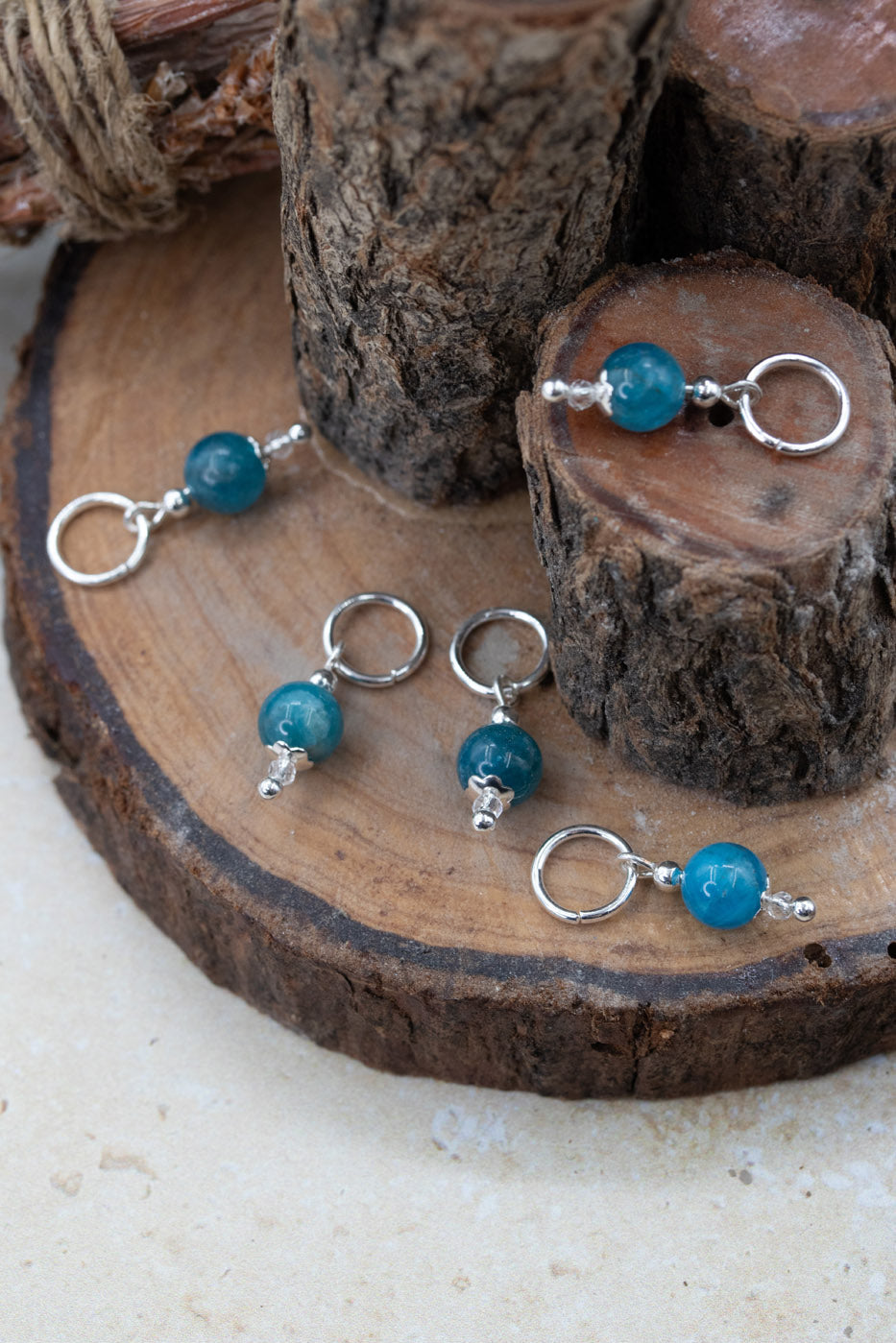 Apatite Gemstone Stitch Markers