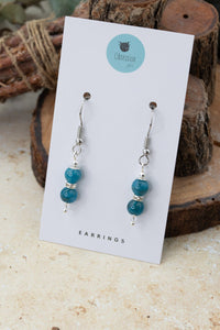 Apatite "Yarnball" Gemstone Earrings