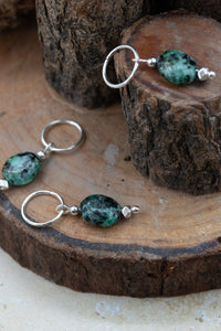 African Turquoise Gemstone Stitch Markers