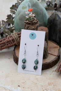 African Turquoise Gemstone Earrings