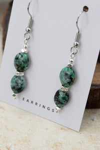 African Turquoise Gemstone Earrings