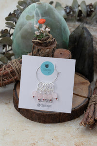 Rose Quartz Gemstone Stitch Markers