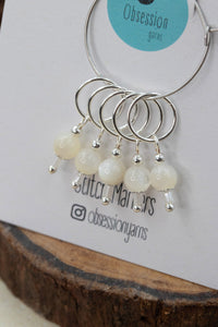 Mother Of Pearl Gemstone Stitch Markers