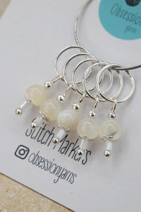 Mother Of Pearl Gemstone Stitch Markers