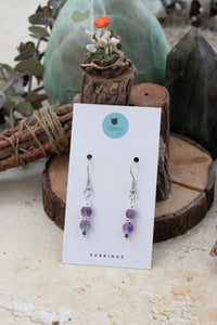 Amethyst "Yarnball" Gemstone Earrings