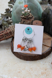 Dragon Vein Agate Gemstone Stitch Markers