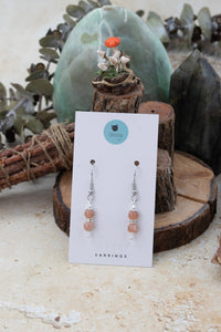 Sunstone "Yarnball" Gemstone Earrings