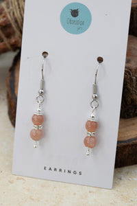 Sunstone "Yarnball" Gemstone Earrings