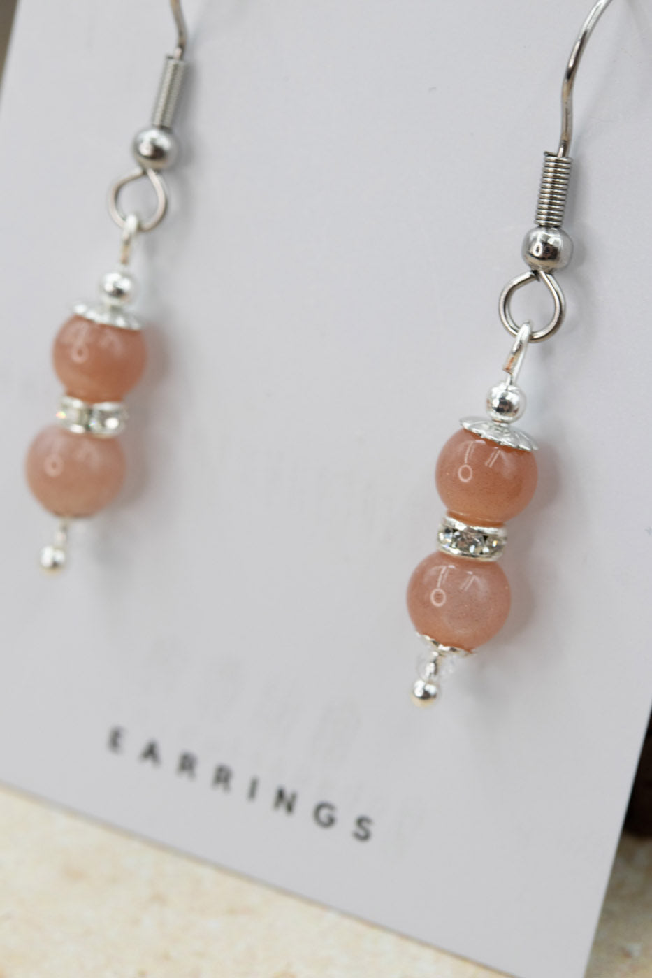 Sunstone "Yarnball" Gemstone Earrings