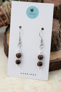 Tigers Eye "Yarnball" Gemstone Earrings