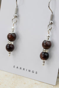 Tigers Eye "Yarnball" Gemstone Earrings