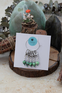 Variscite Gemstone Stitch Markers