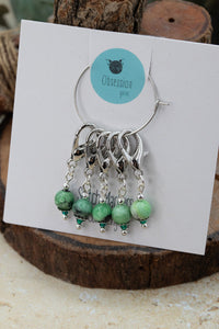 Variscite Gemstone Stitch Markers