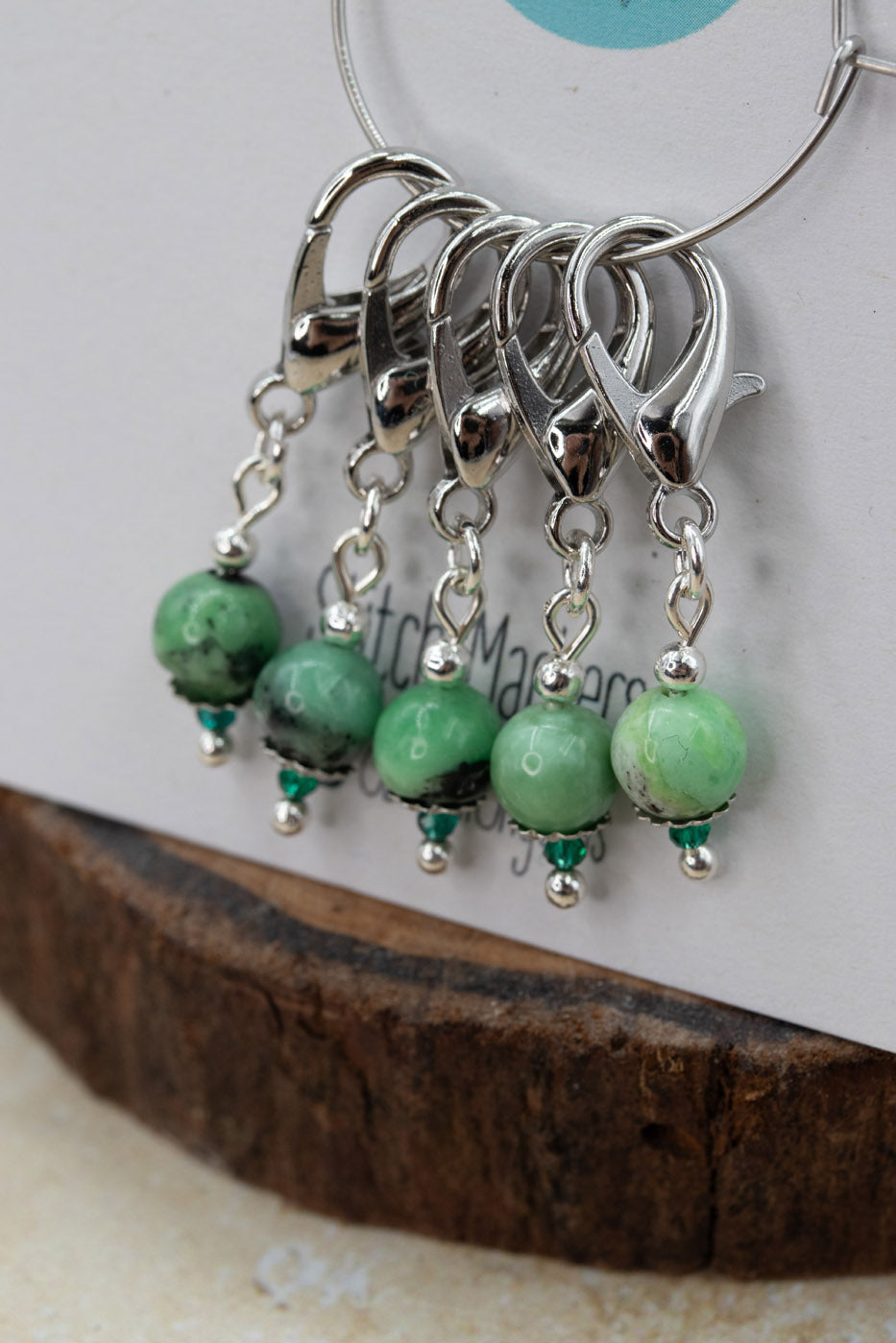 Variscite Gemstone Stitch Markers