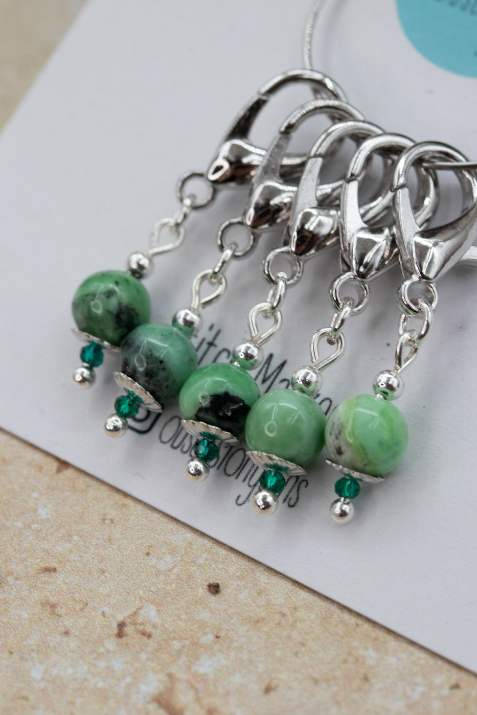 Variscite Gemstone Stitch Markers