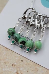 Variscite Gemstone Stitch Markers