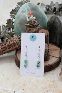 Variscite "Yarnball" Gemstone Earrings