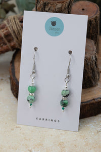 Variscite "Yarnball" Gemstone Earrings