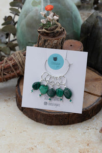 Malachite Chunk Gemstone Stitch Markers