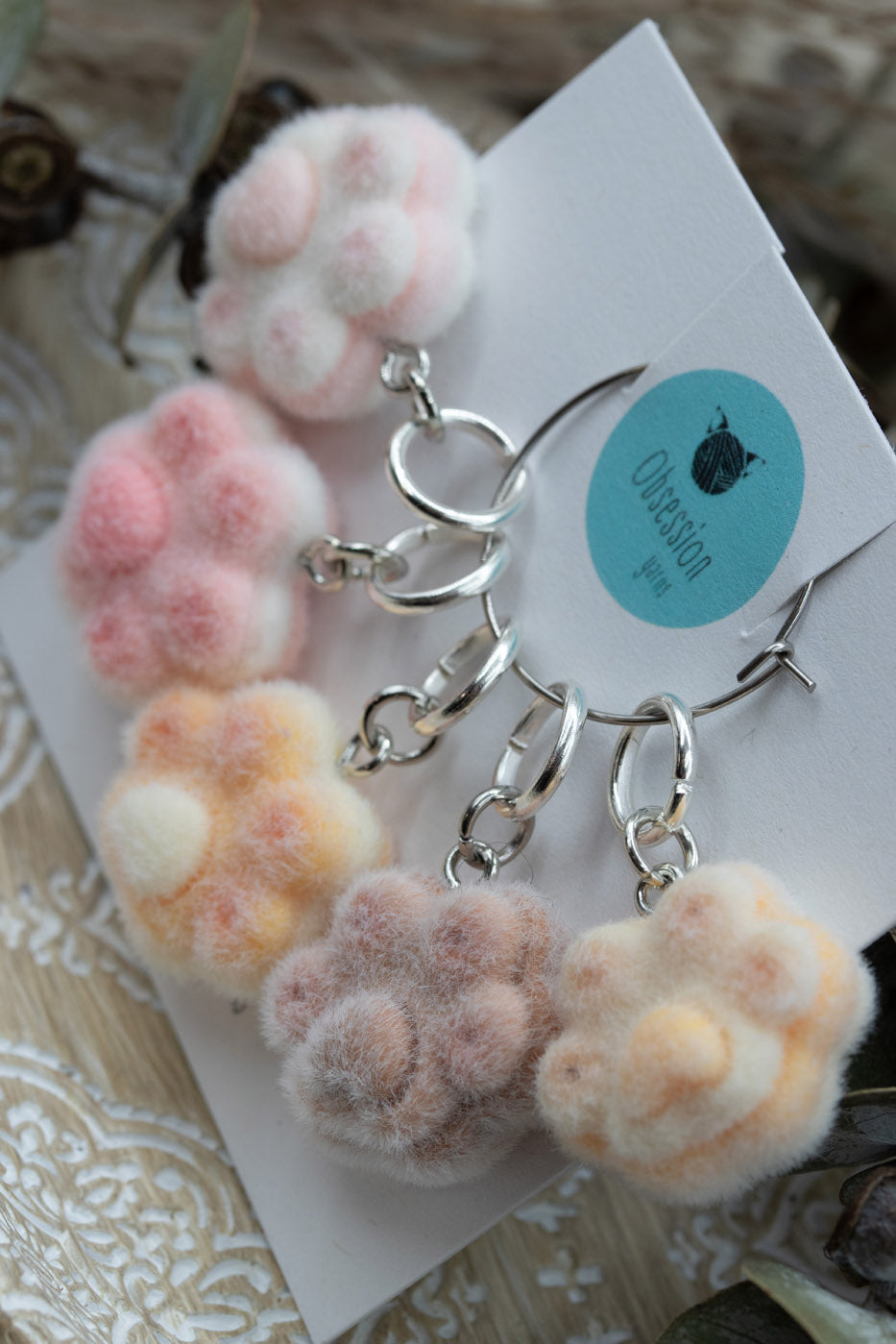 Fluffy Paws Stitch Marker Set