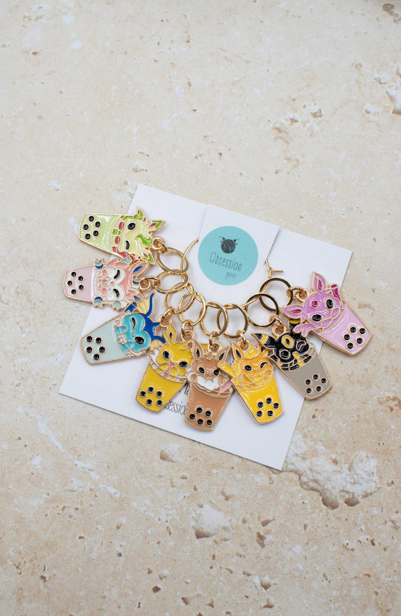 Boba Eeveelutions Stitch Marker Set – Obsession Yarns