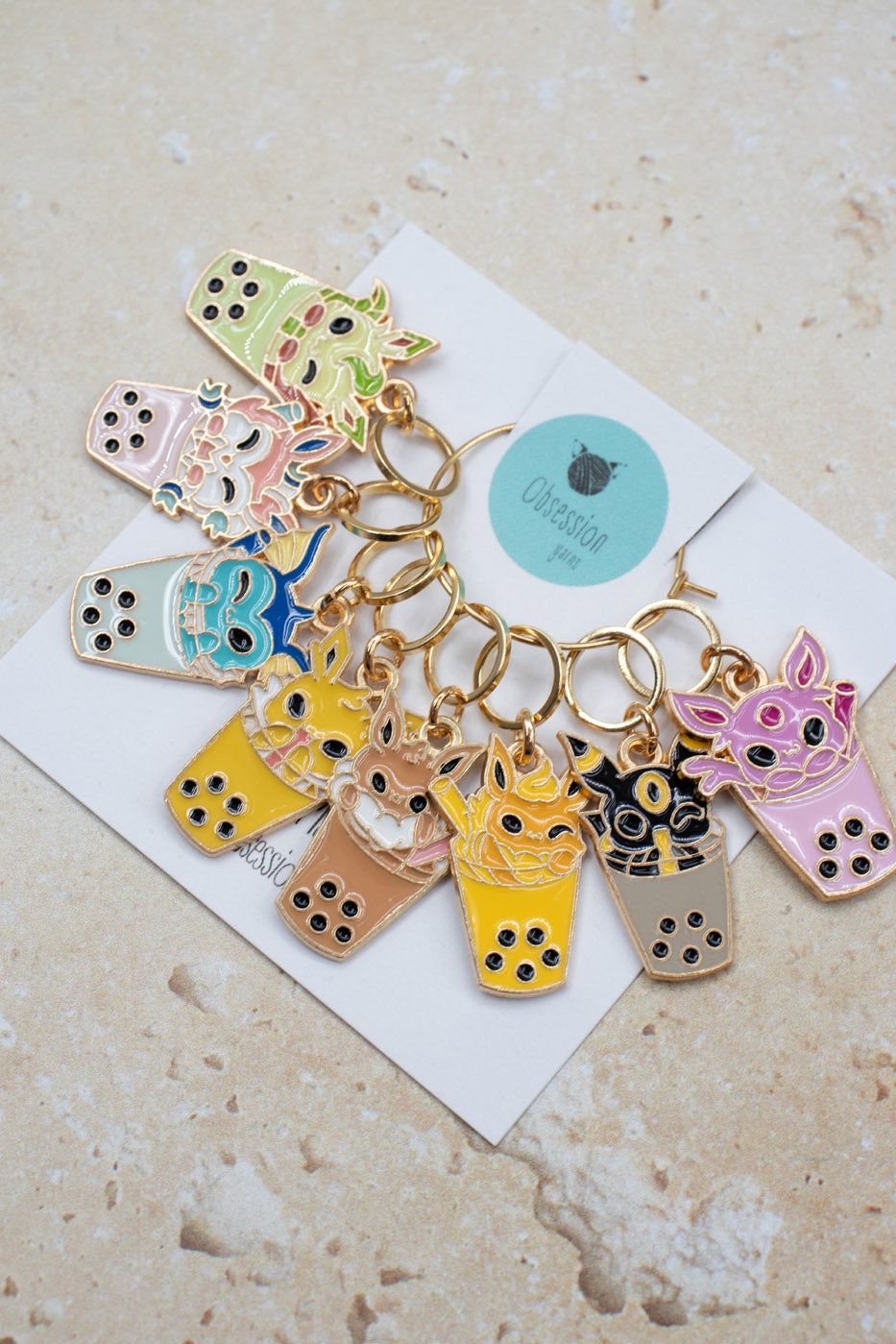 Boba Eeveelutions Stitch Marker Set – Obsession Yarns