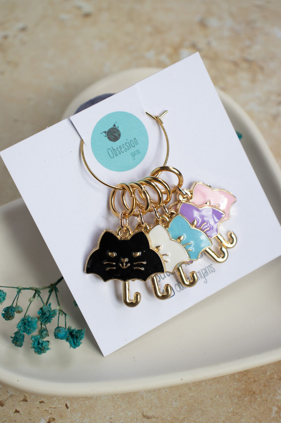 Kitty Brollys Stitch Marker Set