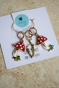 Mushrooms and Friend Stitch Marker Set