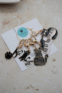 Musical Kitties Stitch Marker Set