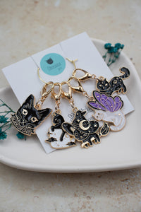 Mystical Kitties Stitch Marker Set