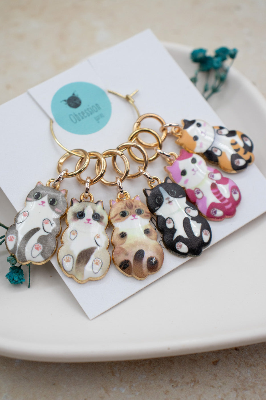 Cutest Cat Stitch Marker Set Ever